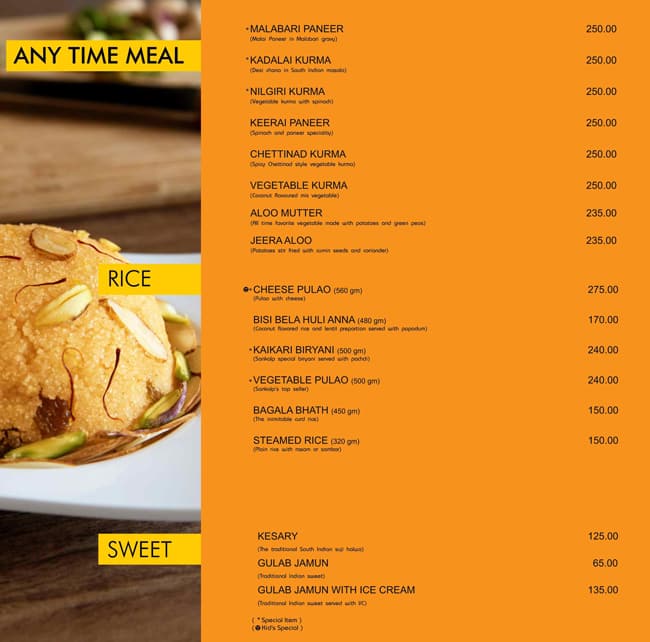 Sankalp Restaurant & Sam's Pizza Quick Pick menu
