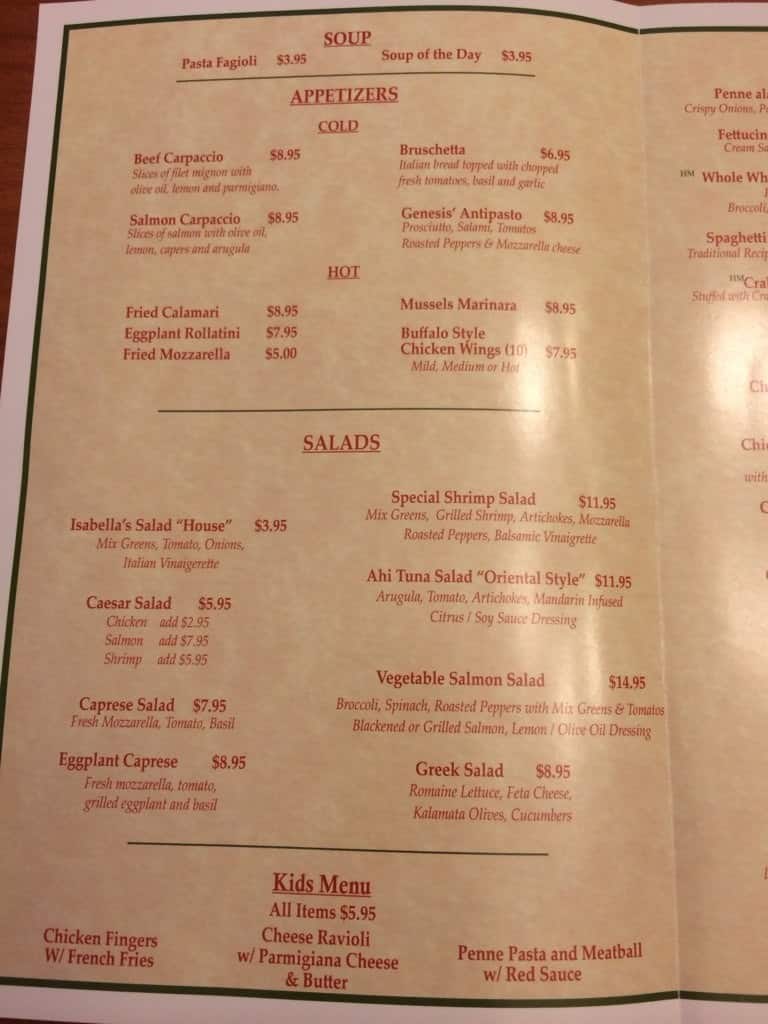 Isabella S Italian Restaurant Menu Urbanspoon Zomato Isabella S Italian Restaurant Pompano Beach Menu