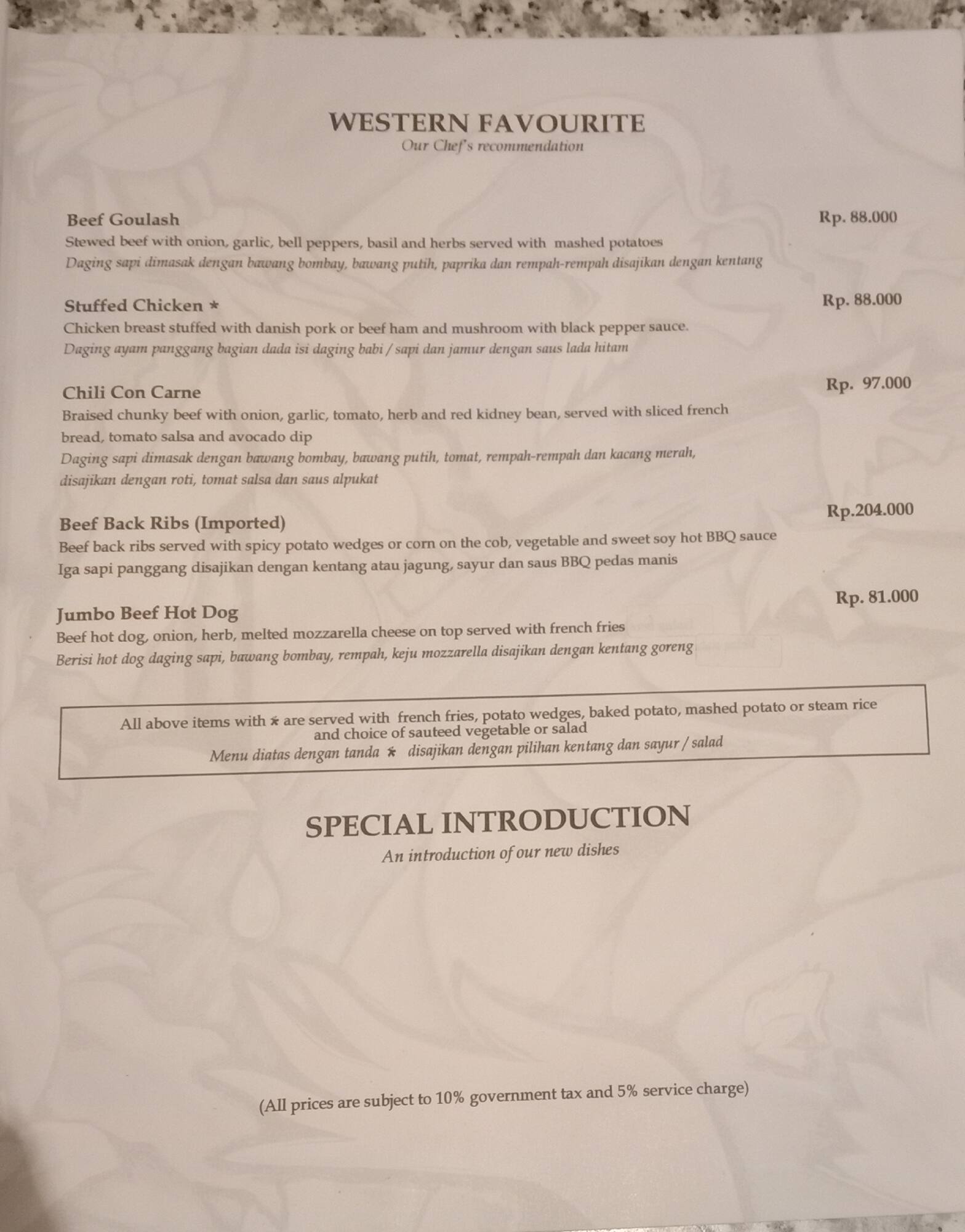 Seminyak Square menu