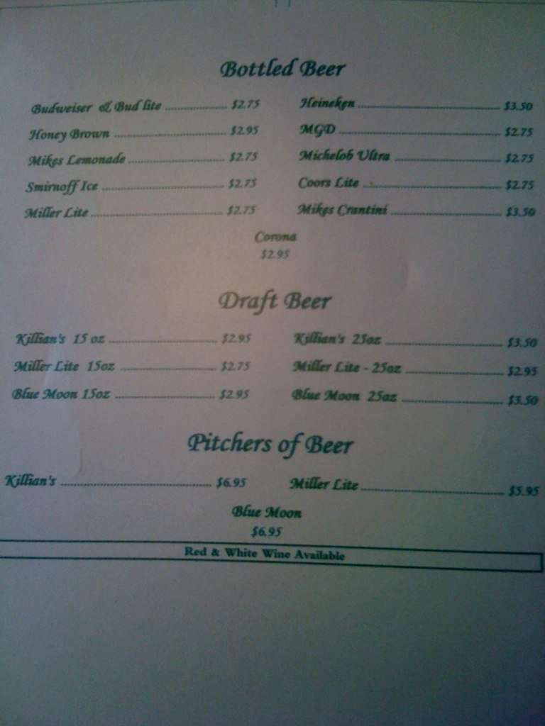 Menu at Polito's Pizza pizzeria, South Bend