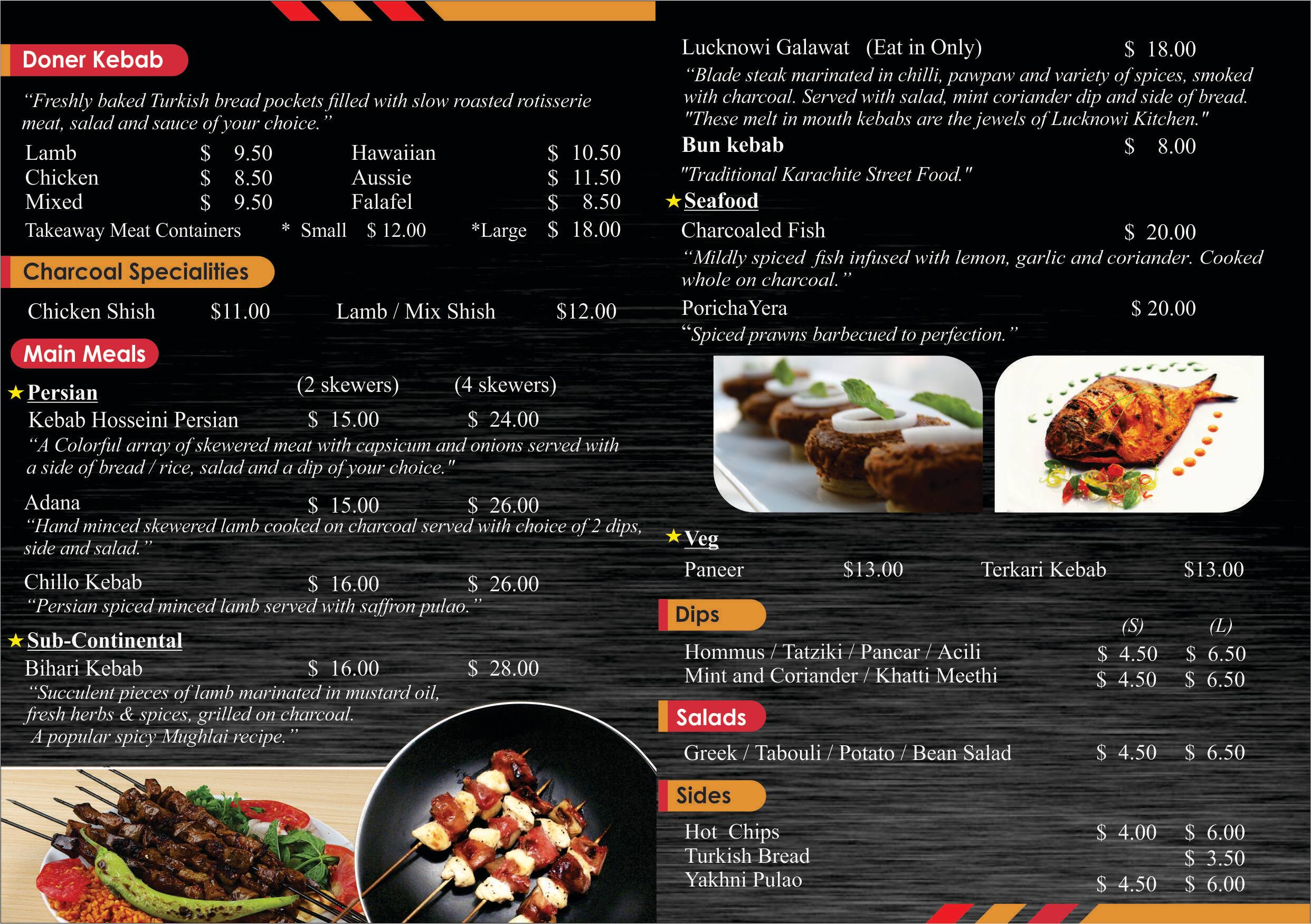 Menu at Sunbury Charcoal Chicken restaurant, Sunbury, 68 Evans St