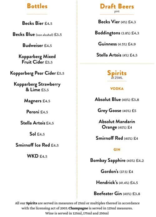 Menu at DoubleTree by Hilton London Ealing, London