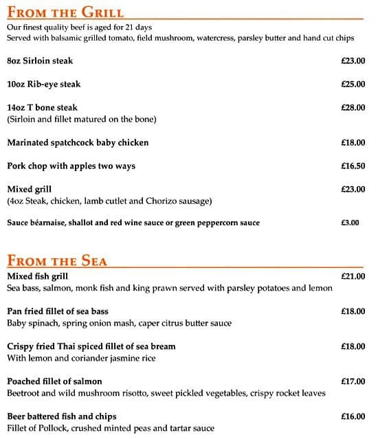 Menu at DoubleTree by Hilton London Ealing, London