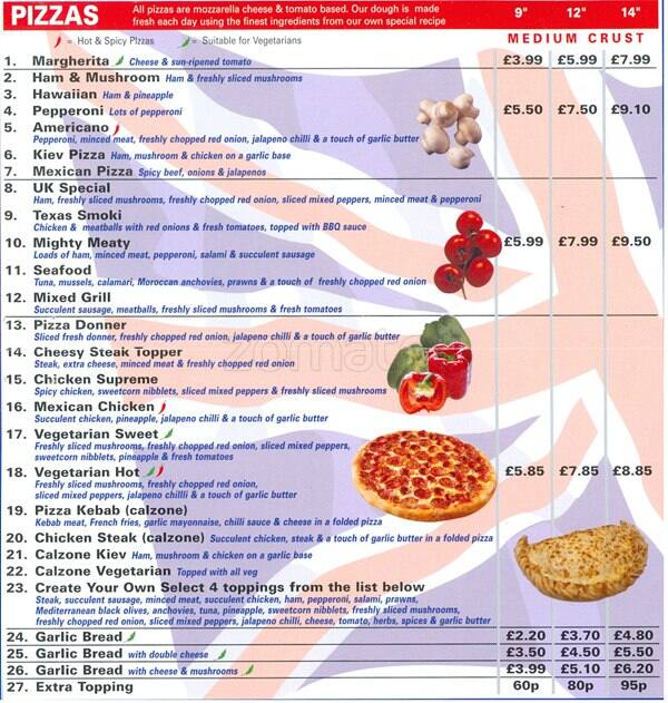 UK Pizza Menu, Menu for UK Pizza, Swinton, Manchester Zomato UK