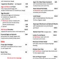 Red House Cafe Menu Menu For Red House Cafe Te Horo Wellington Red House Cafe Menu Menu For Red House Cafe Te Horo Wellington