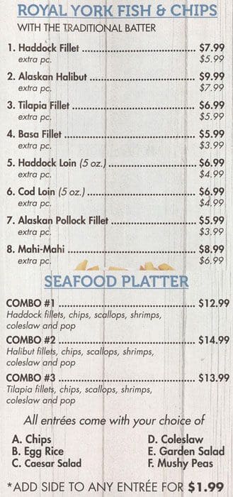 Japanese Fast Food-Ya! menu