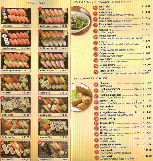 Menu di Shin Fusion Restaurant 