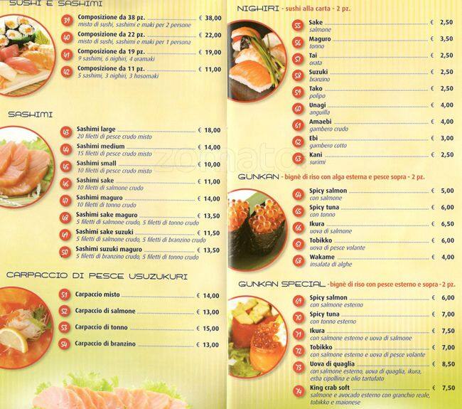 Menu di Shin Fusion Restaurant 