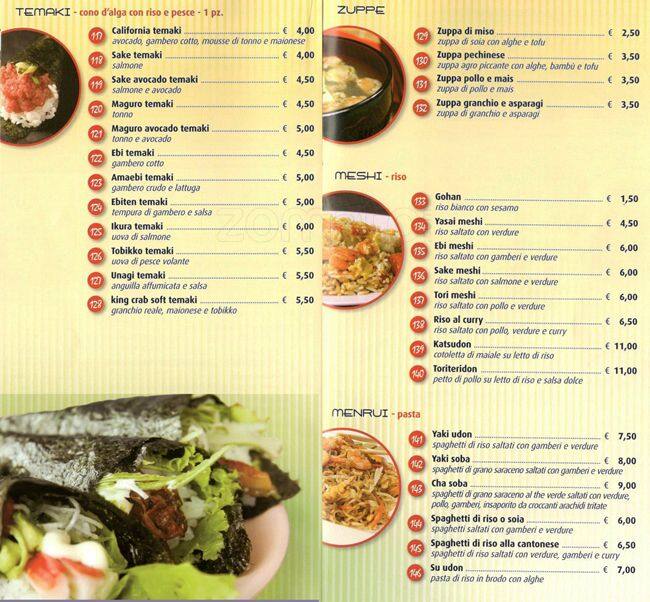 Menu di Shin Fusion Restaurant 