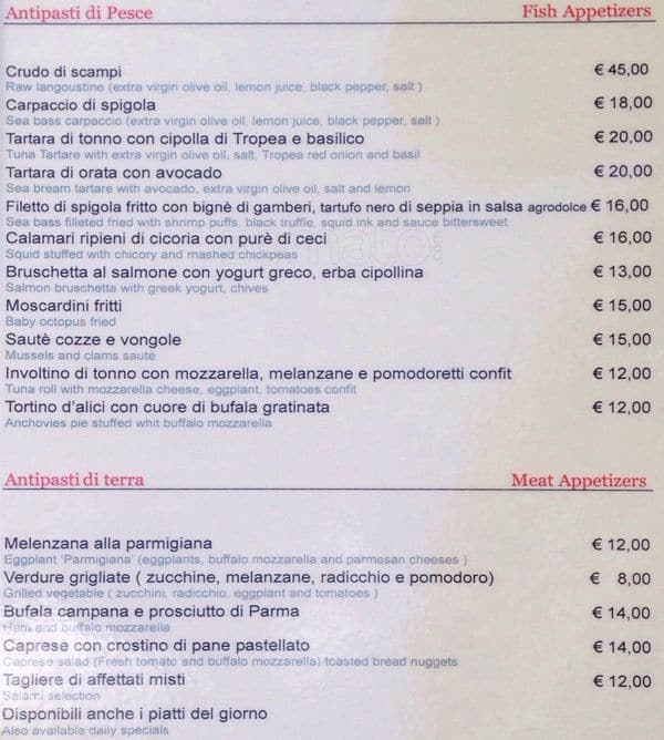 Menu di L'Angoletto 