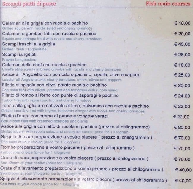 Menu di L'Angoletto 