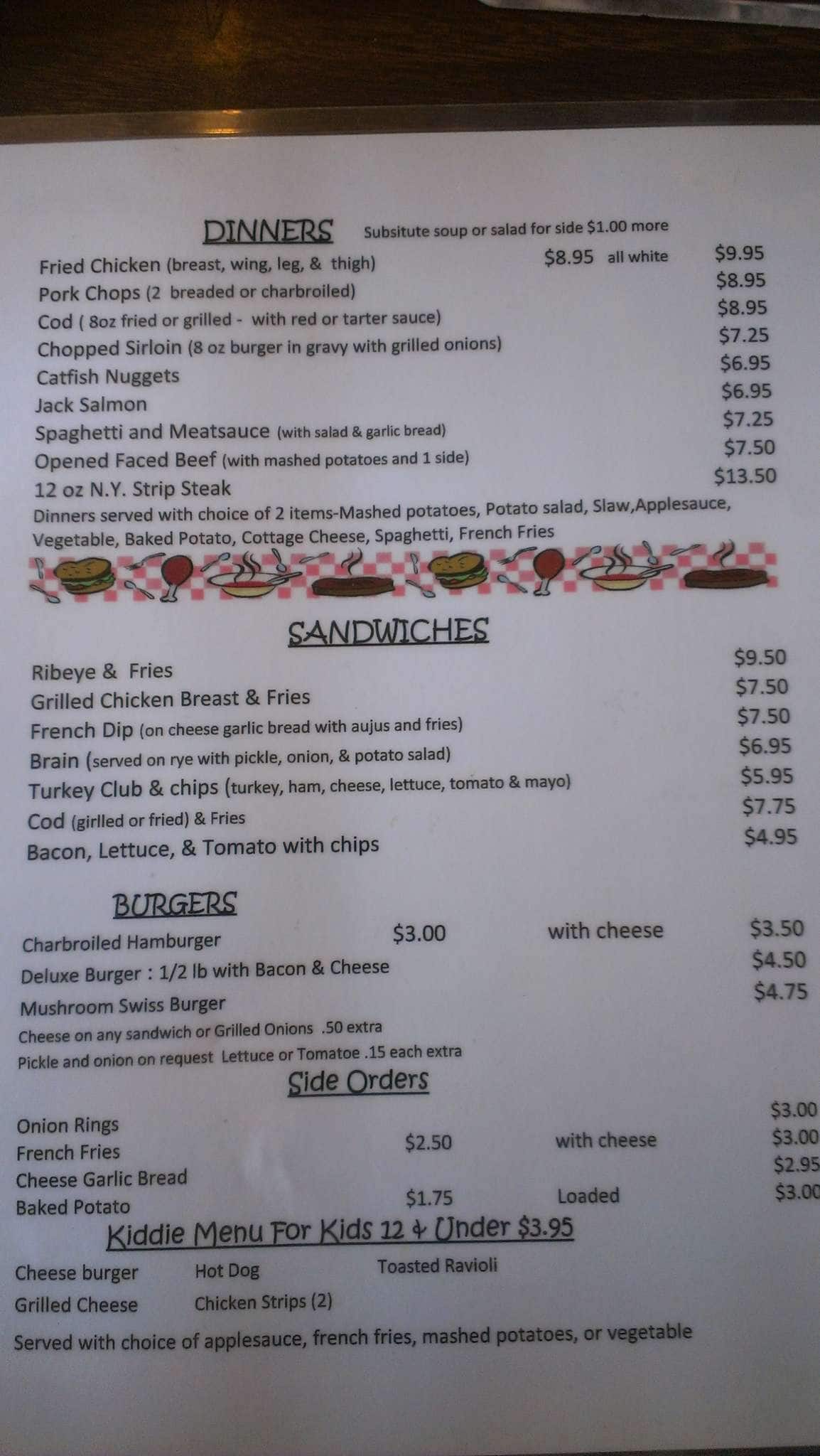 Menu at Fergie's Bar & Restaurant, Lemay