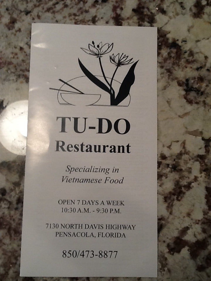 Tu-Do Vietnamese Restaurant Menu - Urbanspoon/Zomato