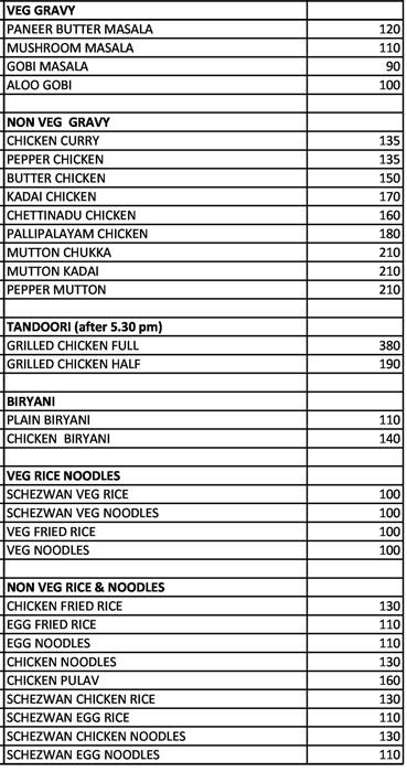 KR bakes menu
