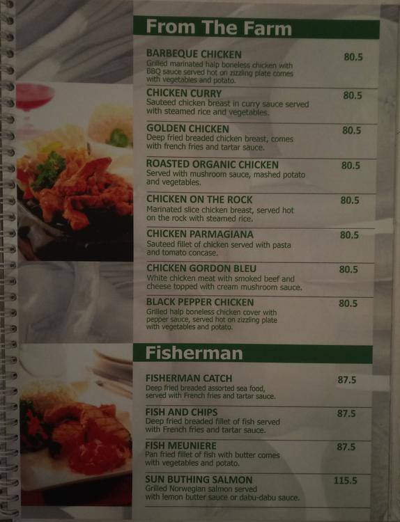 Menu at 9 Bell Pepper restaurant, South Jakarta