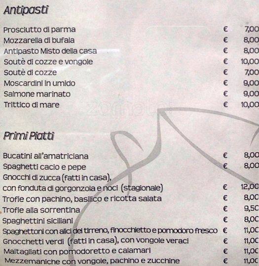 Menu di Il Pancotto 