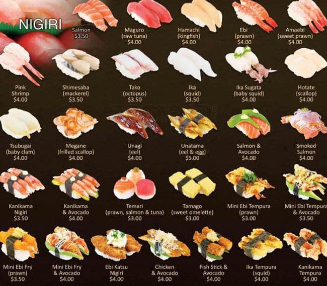 Sushi Train Menu, Menu for Sushi Train, Springwood, Brisbane ...