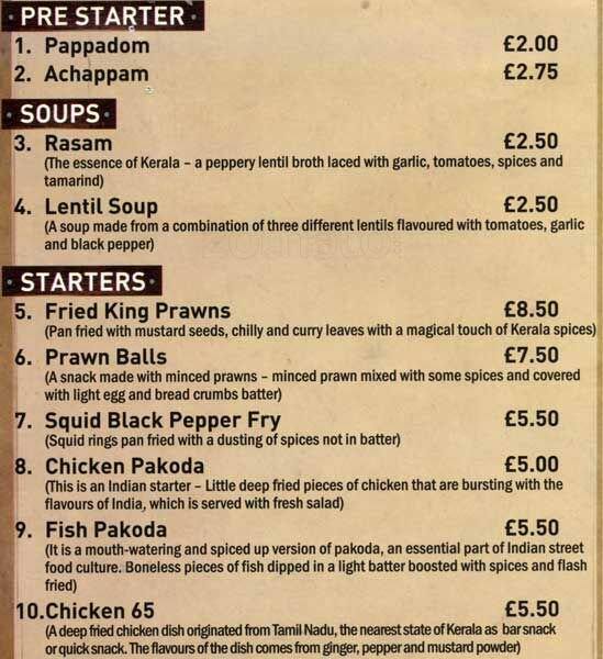 Kerala Melon Menu, Menu for Kerala Melon, Twickenham, London Zomato UK