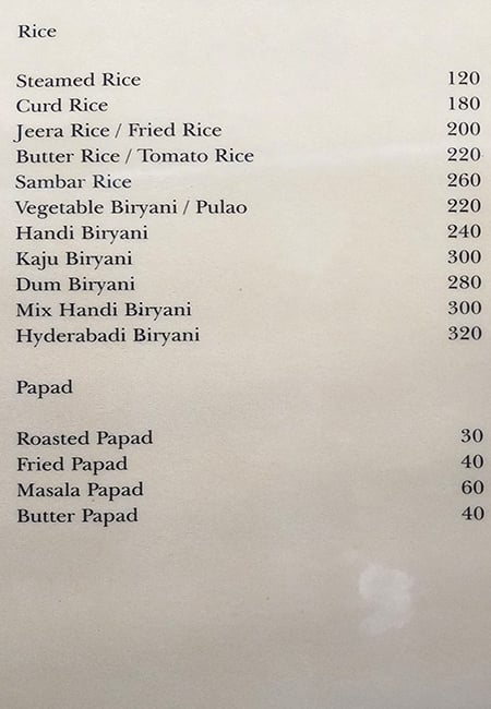 Jashan A/C Pan Shop menu