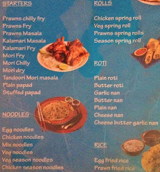 Tankush Menu Menu at Ankush Bar & Restaurant, Siolim