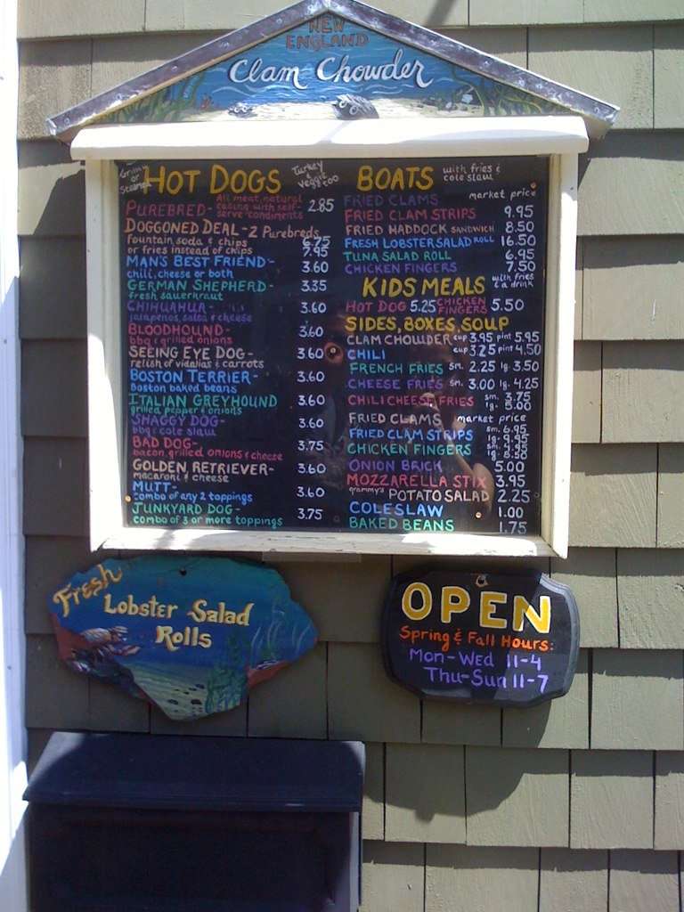 Top Dog Menu, Menu for Top Dog, Rockport, Boston Urbanspoon/Zomato