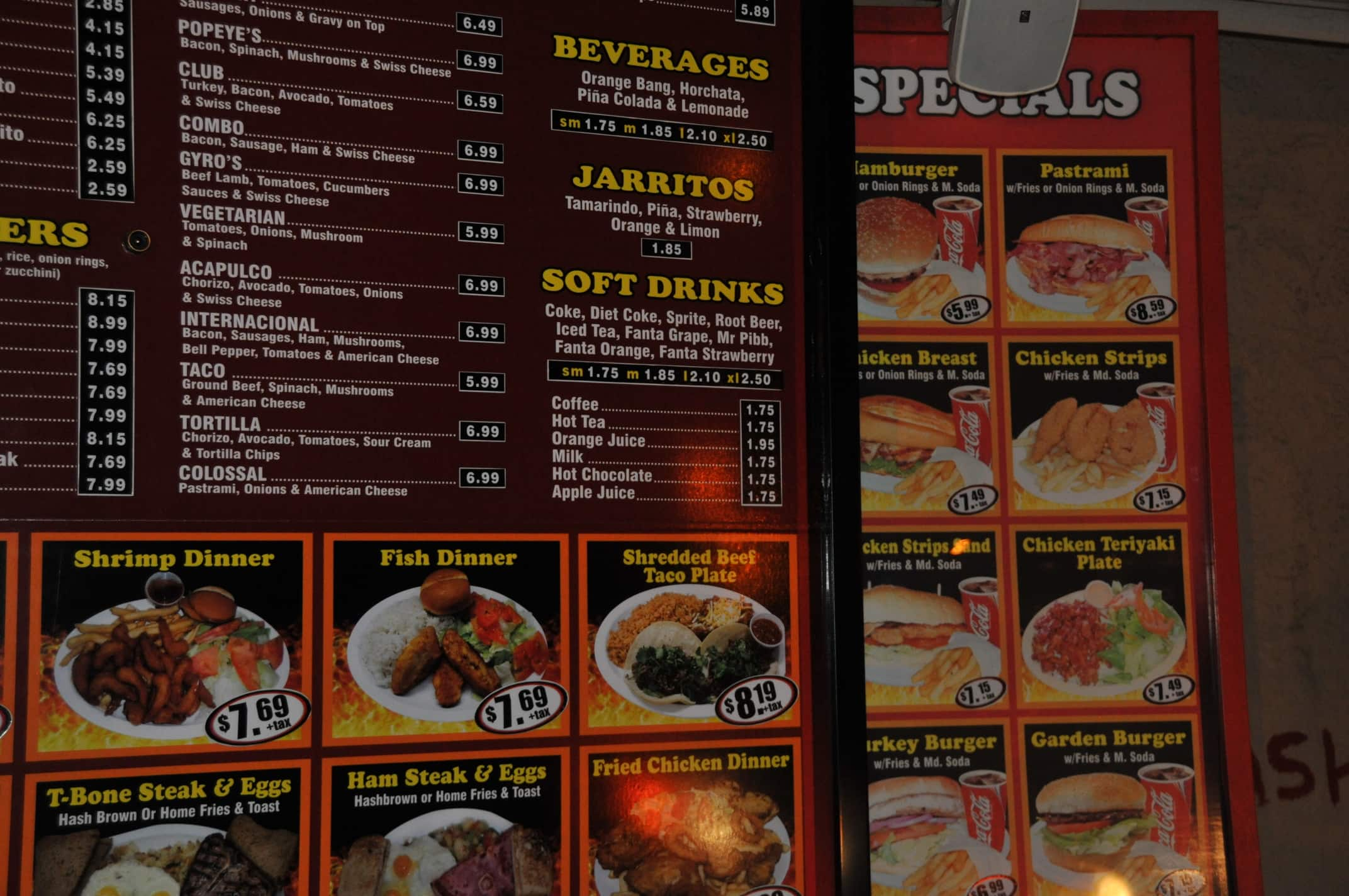 Menu at Classic Burger restaurant, Gardena