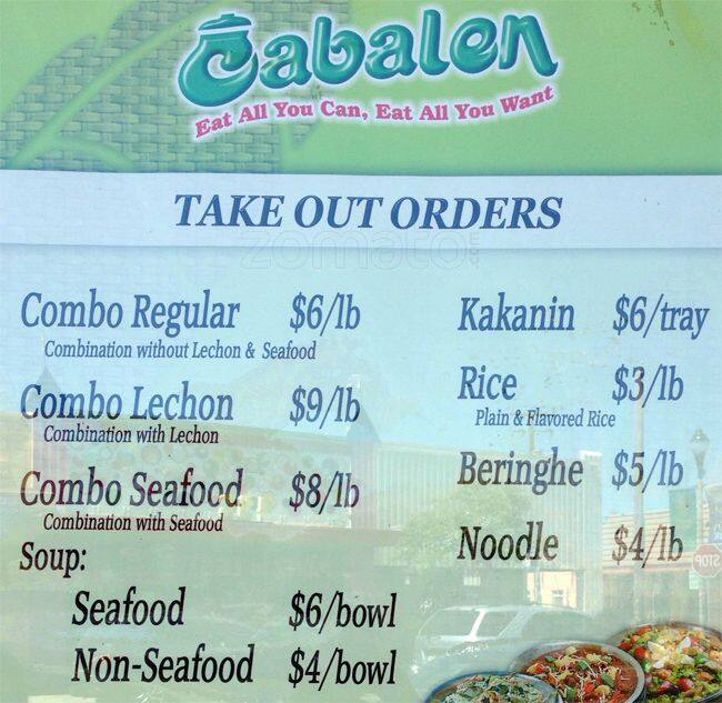 Cabalen Menu, Menu for Cabalen, San Bruno, San Bruno Urbanspoon/Zomato