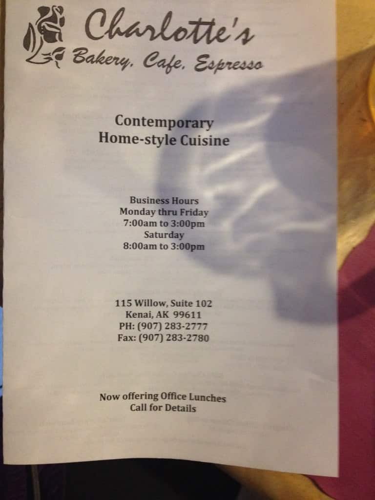 Charlotte's Restaurant Menu Urbanspoon/Zomato