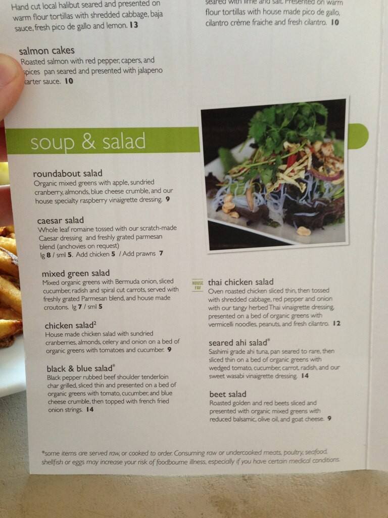 Menu at The Loft restaurant, Bellingham