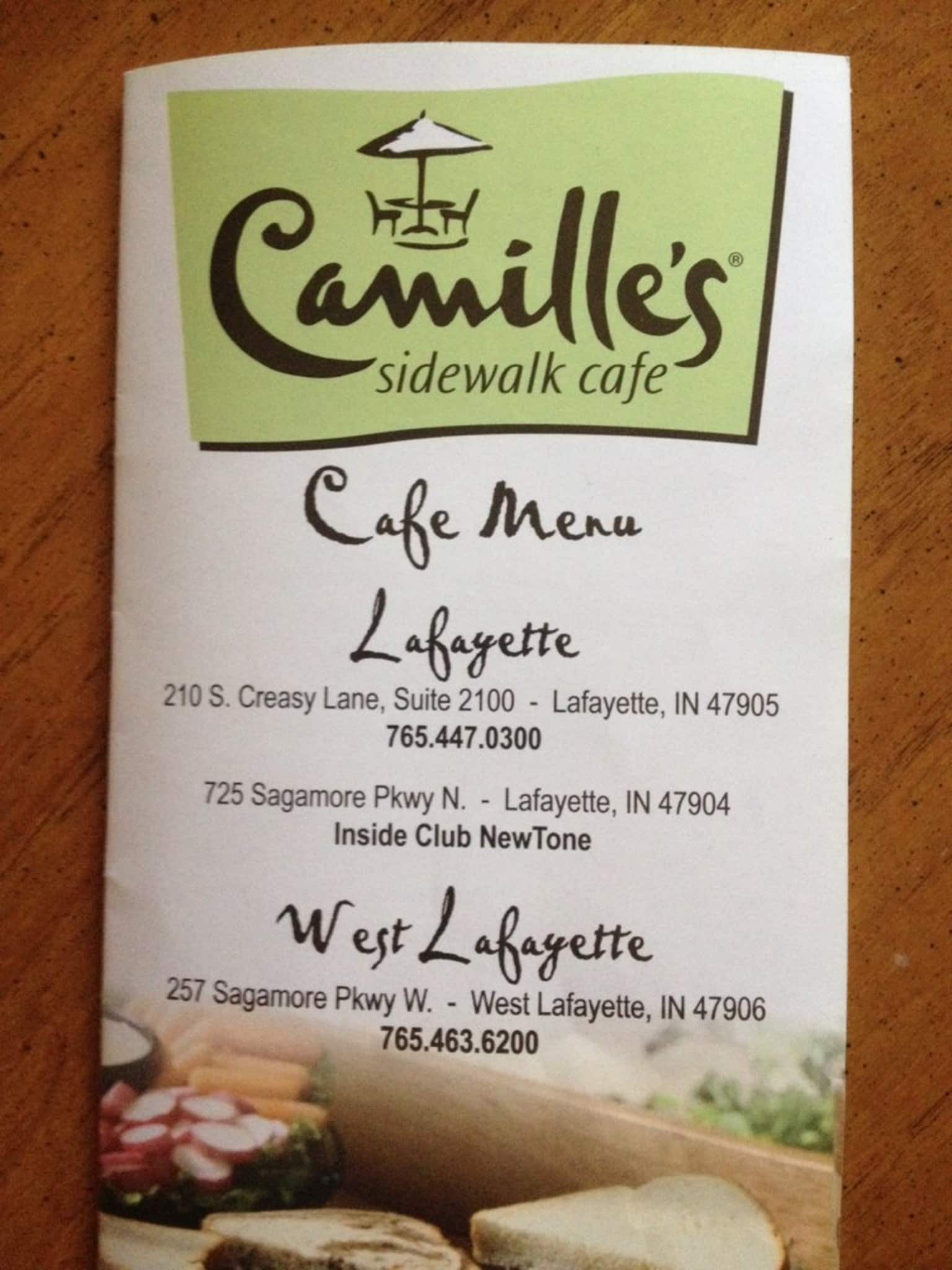 Camille's Sidewalk Cafe Menu - Urbanspoon/Zomato