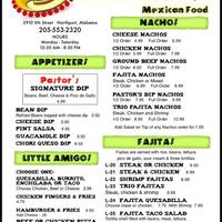 pastor s kitchen mexican food menu
