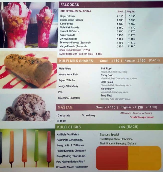 Ice Cream Factory & Shahi Durbar Menu Zomato