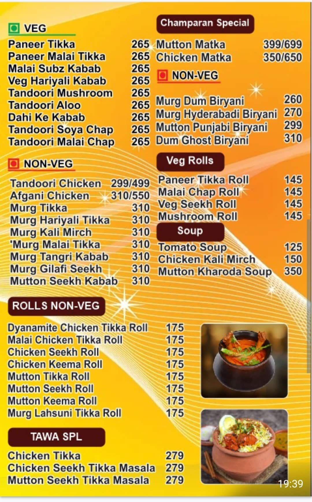 Menu Of Navaab's Kitchen, Barakhamba Road, New Delhi