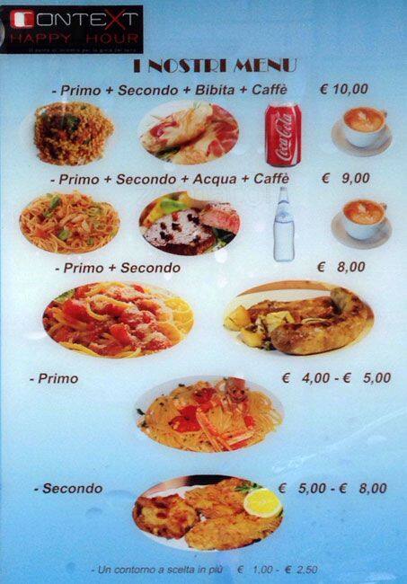 Menu di Contex Happy Hour 