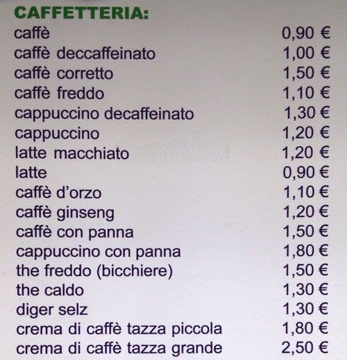 Menu di Chiù sapore - Via Ugo Ojetti 