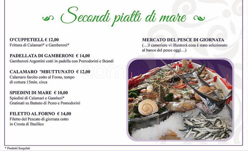 Menu di Chiù sapore - Via Ugo Ojetti 