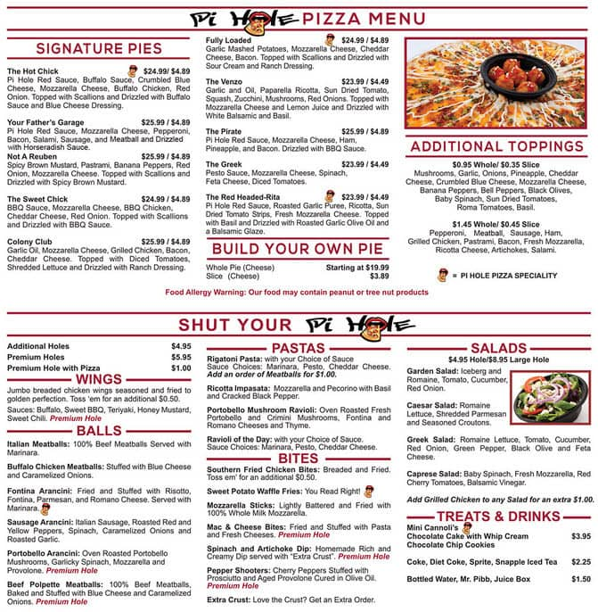 Pi Pizza Menu, Menu for Pi Pizza, Winter Park, Orlando - Urbanspoon/Zomato