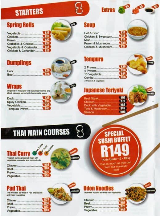 C & C Sushi Menu, Menu for C & C Sushi, Sunninghill, Sandton Zomato SA