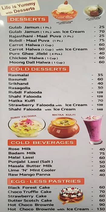 Mansukh's Sweets and Snacks menu