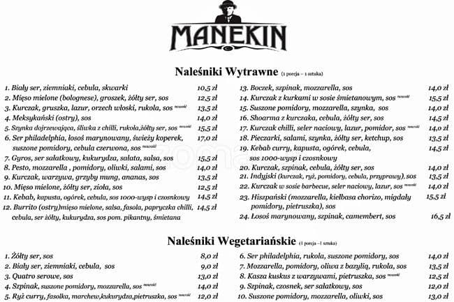 Manekin cennik