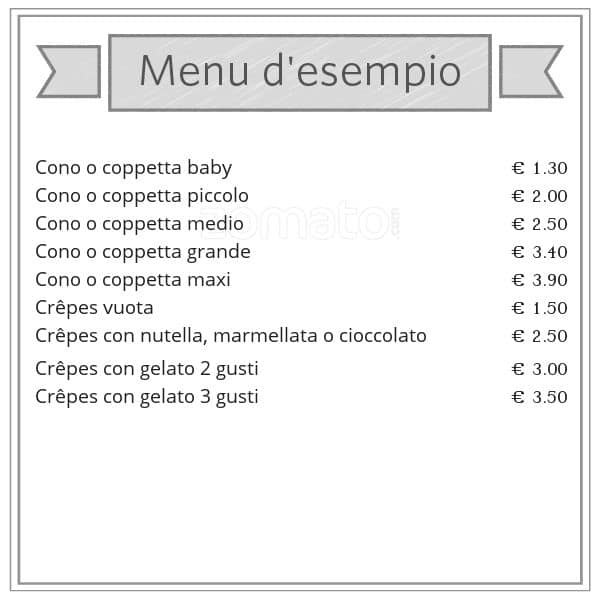 Menu de Dolce&Gelato