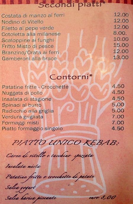 Menu di Ristorante Pizzeria Luna Rossa 