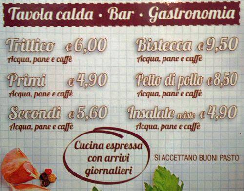 Menu di Wall Street Bar 