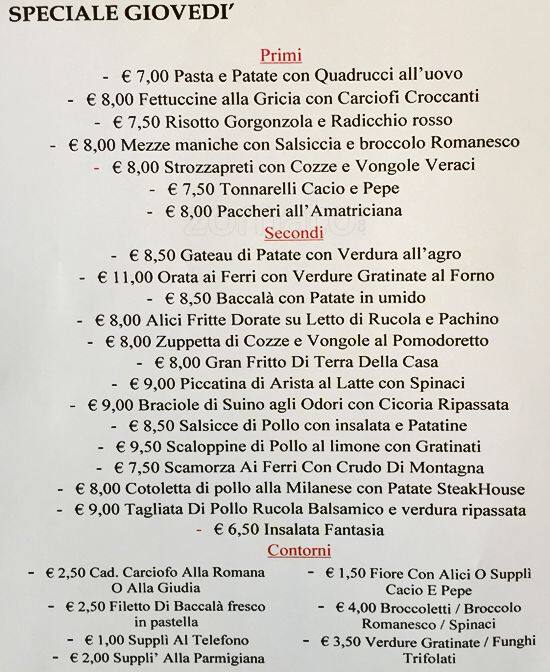 Menu di Fantasia e... 