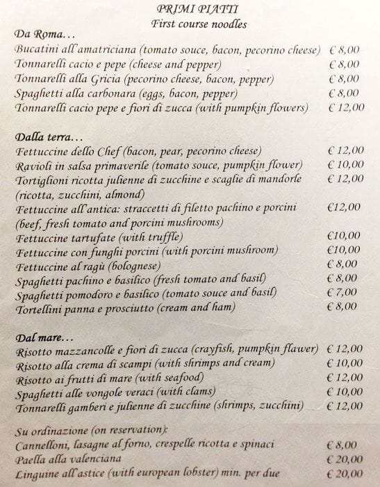 Menu di Schiavi D'Abruzzo 