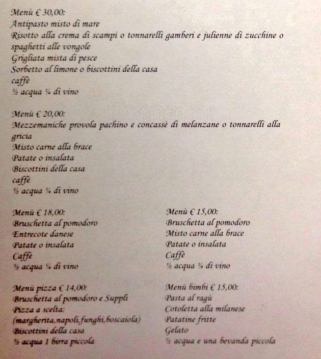 Menu di Schiavi D'Abruzzo 