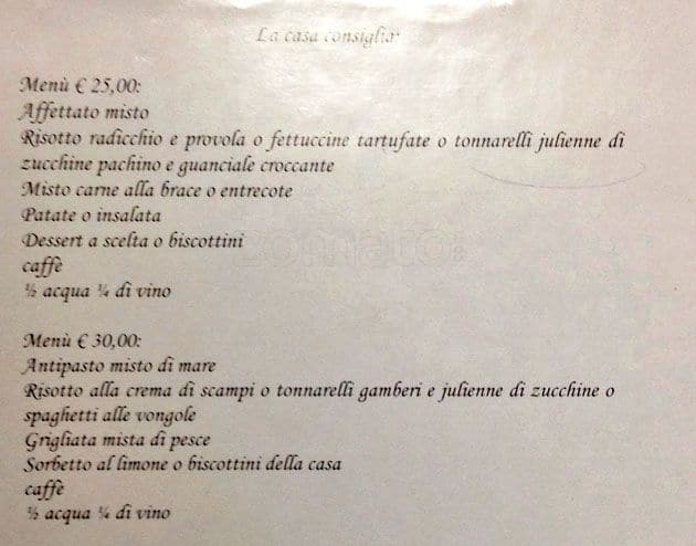 Menu di Schiavi D'Abruzzo 