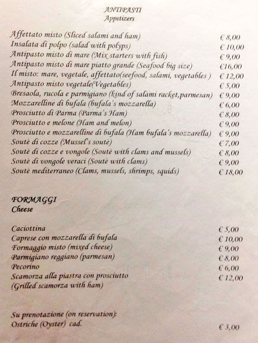 Menu di Schiavi D'Abruzzo 