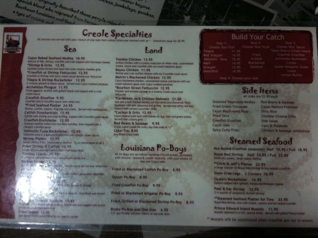 Cajun Steamer Menu, Menu untuk Cajun Steamer, Franklin, Nashville