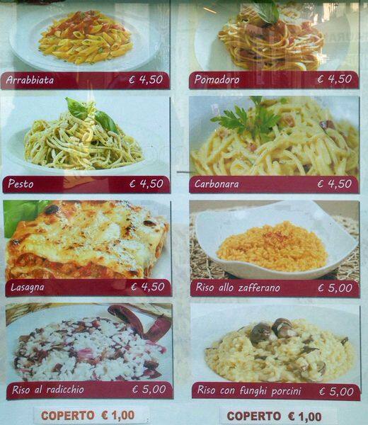 Menu di Caffetteria Venezia 